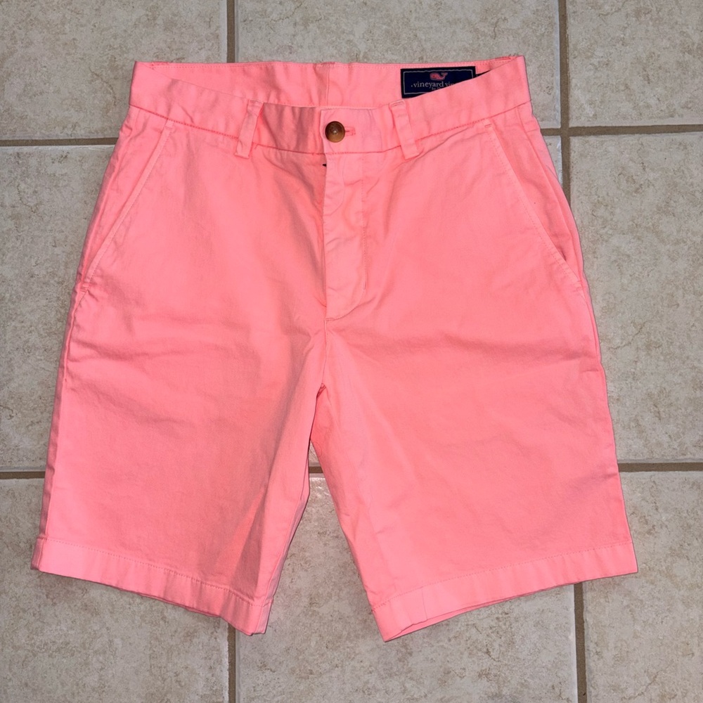 Vineyard Vines Men's Bright Pink Flat Front Shorts